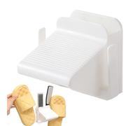 HunicandIU Perchero Para Zapatillas | Organizador De Zapatos De Pared Con Pedal A Pie Y Almacenamiento Para Cepillo,Colgador Ahorrador De Espacio Para Baño, Entrada, Sala, Cocina Y Áreas De