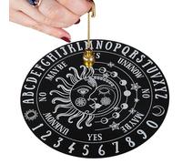 HunicandIU Tablero de péndulo de madera | Tablero de mensajes metafísicos de adivinación | para suministros de altar Wiccan de brujería, azulejo de altar, energía Reiki