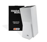 Huniox® Block - Soporte para Cuchillos - Tacoma sin Cuchillos - Soporte para Cuchillos de Cocina - Porta Cuchillos - Knife Holder - Cuchillero - Guarda Cuchillos de Cocina - Knife Block (White)