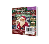 Hunkydory - Un tiempo de Navidad bordado - Almohadilla de bolsillo cuadrada