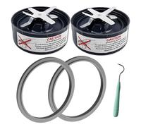 Hunnycook 5 piezas de repuesto para NutriBullet serie Blade de 600 W/900 W, 2 cuchillas extractoras, 2 juntas de sellado de silicona y gancho de ganchillo compatibles con piezas de repuesto para