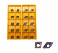 Hunricho 20 UNIDADES de carburo de tungsteno para máquinas de acero inoxidable regulares torno fresadora herramientas rotativas con caja DCMT070204DCMT21.51 CCMT060204 CCMT21.51 para acero inoxidable