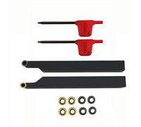 Hunricho 3/8 pulgadas 1/2 pulgadas SRACR1010/1212 H06 - Soporte para torno, con insertos redondos de carburo de tungsteno RCMT0602 (2 soportes 3/8 + 10 insertos)