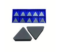 Hunricho GBJ Fresa de 2,5 cm R8, soporte para herramientas con insertos triangulares TPKN1603PDSKR, insertos de metal duro, plaquitas (10 unidades TPKN1603PDSKR (gris))