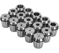 Hunricho Juego de 15 alicates de resorte ER40 para máquinas de grabado CNC y fresadoras, tensión de pieza de trabajo, pinzas de grabado, incluyendo 1/8 pulgada - 1 pulgada (15 unidades ER40)