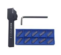 Hunricho MGEHR1212-1.5 - Soporte para herramientas de corte de torno (MGEHR1212-1.5, 11 piezas, MGMN150-G, carburo de tungsteno (MGEHR1212-1,5+MGMN150)