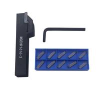 Hunricho MGEHR1616-3 - Soporte para herramientas de corte de torno (MGEHR1616-3 con 11 plaquitas MGMN300-G de carburo de tungsteno (MGEHR1616-3+MGMN300)