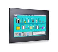 HUNSN 10.1 Inch Backlit TFT LED Embedded Industrial Panel PC, Resistive Touch Screen, Core I5, Windows 11 / Linux Ubuntu, PW12, 1024 x 600, HDMI, VGA, 2 x COM, 4G RAM, 128G SSD
