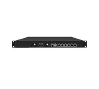 HUNSN 1U Firewall Appliance 10GbE with Redundancy Power Supply, PFSense, Mikrotik, OPNsense, VPN, I5 12400, RJ16, 6 x 2.5GbE LAN, 2 x SFP+, Support 19-24V DC, 16G RAM, 64G SSD