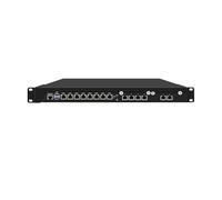 HUNSN 1U Rackable Cabinet Firewall Appliance, PFSense, Mikrotik, OPNsense, VPN, Router PC, Xeon E 2126G, RJ67, Intel C246, 14 x 2.5GbE 226-V LAN, Console, GPIO, 32G RAM, 128G SSD