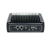 HUNSN Base Plate DIN Rail Mini PC, Industrial PC, Windows 11 / Linux Ubuntu, TPM2.0, I7 10810U, BX01, 2 x COM, SIM Slot, HDMI, DP, 2 x Gigabit, WOL, PXE, Watchdog, 8G RAM, 128G SSD, 1TB HDD