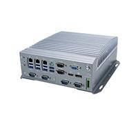 HUNSN Fanless Industrial Computer, IPC, Mini PC, I3 6100T, Windows 11/ Linux Ubuntu, IX05, Intel Q170, VGA, DP, HDMI, 6 x COM, 3 x LAN, DC Phoenix, 9 to 36V, 2 x SIM Slot, 32G RAM, 128G SSD