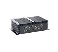 HUNSN Fanless Industrial Computer, IPC, Mini PC, Windows 11 / Linux Ubuntu, I5 1335U, IM11, 8 x COM, PS/2, 4 x USB3.0, 4 x USB2.0, GPIO, 3 x LAN, 2 x HDMI, DP, 64G RAM 1TB SSD