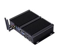 HUNSN Fanless Industrial PC, Mini Computer, Core I3 6157U, Windows 11 or Linux Ubuntu, IM03, AC WiFi, BT, VGA, HDMI, LAN, 2 x COM RS232, 3 x USB2.0, 4 x USB3.0, 8G RAM, 128G SSD
