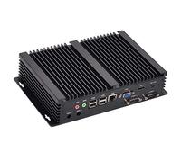HUNSN Fanless Industrial PC, Mini Computer, Intel Celeron 2955U 2957U, Windows 11 or Linux Ubuntu, IM03, AC WiFi, BT, VGA, HDMI, LAN, 2 x COM RS232, 6 x USB2.0, 8G RAM, 64G SSD