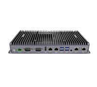HUNSN Fanless Mini PC, Industrial Computer, IPC, Windows 11 or Linux Ubuntu, Intel Core I3 10110U, IX02, TPM2.0, 9-36V, Watchdog, WOL, 4G Supported, 4 x LAN, 4 x COM, 8G RAM, 128G SSD