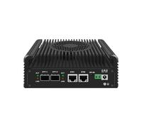 HUNSN Firewall Appliance, Mini PC, pFsense, Mikrotik, OPNsense, VPN, Router PC, I3 N305, RJ63, 2 x 2.5Gbe LAN, 2 x SFP+, 2 x HDMI, TF, Type-C, Phoenix Terminal, 0 RAM, 0 Storage, Barebone No System