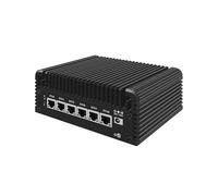 HUNSN Micro Firewall Appliance, Mini PC, pFsense, Mikrotik, OPNsense, VPN, Router PC, I3 1215U, RJ24, 6 x 2.5GbE I226-V, Full Function Type-C, TF, Fanless, 32G RAM, 128G SSD