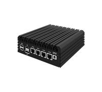 HUNSN Micro Firewall Appliance, Mini PC, PFSense, Mikrotik, OPNsense, VPN, Router PC, Intel Alder Lake-N 12th Gen N100, RJ34, GPIO, TF Slot, HDMI, DP, 4 x 2.5GbE I226-V, 16G DDR5 RAM, 128G SSD
