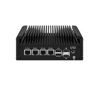 HUNSN Micro Firewall Appliance, Mini PC, PFSense, Mikrotik, OPNsense, VPN, Router PC, Intel Alder Lake-N 12th Gen N100, RJ43, 4 x 2.5GbE I226-V, 2 x HDMI, DP, TF, Type-C, 32G DDR5 RAM, 256G SSD