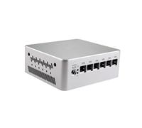 HUNSN Micro Firewall Appliance, Mini PC, PFSense, Mikrotik, OPNsense, VPN, Router PC, Pentium Gold 8505, RS54, 6 x Intel 2.5GbE LAN, DP, HDMI, Type-C, with Fan, 0 RAM, 0 Storage, Barebone No System