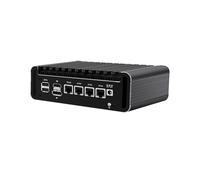 HUNSN Micro Firewall Appliance, Mini PC, PFSense, Mikrotik, OPNsense, VPN, Router PC, Twin Lake 13th Gen N150, RJ36, GPIO, HDMI, DP, 4 x 2.5GbE LAN, 8 x USB, 32G DDR5 RAM, 128G SSD