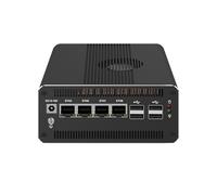 HUNSN Micro Firewall Appliance, Mini PC, PFSense, Mikrotik, OPNsense, VPN, Router PC, Ultra 7 Processor 155H, RJ69, 4 x 2.5GbE I226-V, Type-C USB4, TF, DP, HDMI, 32G RAM, 512G SSD