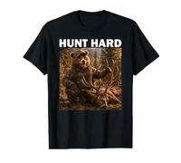 Hunt Hard Cazador Caza Vida de Cazador Ciervo Pato Camiseta Camiseta gráfica económica