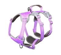 Huntboo Arnés para Perro a Prueba de Escape, arnés Reflectante con asa Acolchada, Transpirable, Ajustable, Chaleco Impermeable para Perros pequeños, medianos y Grandes Que Caminan (Lila Lavanda, M)