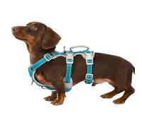 Huntboo Arnés para Perros No Escape, A Prueba de Escapes, Sin Tirar Con Asa, Totalmente Reflectante, Transpirable, Chaleco Ajustable para Perros Grandes, Caminar, Entrenar y Correr
