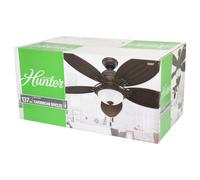 Hunter Fan 24457 Caribbean Breeze - Ventilador de techo con luz bronce curtido