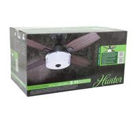 Hunter 50618 Central Park Ventilador de Techo Iluminación Pared 107 CM Marrón