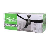 Hunter 50638 Cabo Frio Ventilador de Techo 132CM Interruptor Plata Negro Mate