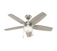Hunter 50646 Arcot Ventilador De Techo Con Iluminación Cromo Nuez Gris 117 Cm