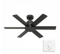 Hunter 50937 Kennicott Ventilador De Techo Negro Con Interruptor De Pared 112 Cm