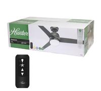 Hunter 51785 Seawave Exterior Ventilador de Techo Luz Mando Plata 132 CM