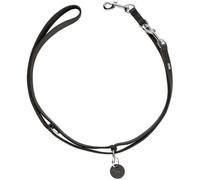 HUNTER Aalborg - Correa Ajustable para Perros Trenzada, Color Negro, 3 Posiciones, Resistente, Piel Suave con Juntas tóricas Trenzadas, Fabricado en Alemania, Talla 20/200