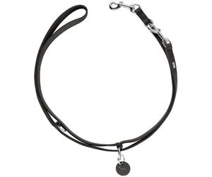 HUNTER Aalborg - Correa Ajustable para Perros Trenzada, Color Negro, 3 Posiciones, Resistente, Piel Suave con Juntas tóricas Trenzadas, Fabricado en Alemania, Talla 20/200