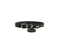 HUNTER Aalborg Style Collar para Perro, Color Negro, Cuero de Vacuno engrasado, Robusto y cómodo, con Elegante decoración de Tachuelas, Talla: 32