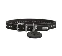 HUNTER Aalborg Style Collar para Perro, Color Negro, Cuero de Vacuno engrasado, Robusto y cómodo, con Elegante decoración de Tachuelas, Talla: 27