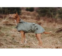 Hunter Abrigo Milford para Perro Resistente al Agua y Viento Verde 25 cm - Cuello 18-38 cm, Vientre 26-36 cm