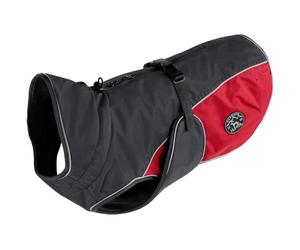 HUNTER - Abrigo para Perro Uppsala, 50 cm, Color Antracita/Rojo | Poliéster impermeable y cortavientos, con forro interior reflectante, lavable a 30 °C, color antracita/rojo, talla 50