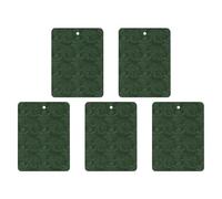 Hunter - Ambientador de aire para coche, diseño de pétalos florales verdes, 5 unidades, hojas colgantes perfumadas para automóvil, hogar, decoración de interiores, cuadrados, estilo gris