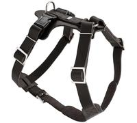 Hunter arnés para Perros Alborg, Color: Negro, Cuero de Vaca, Ajustable, con Hebillas de plástico, diseño Limpio, Made in Germany, Tamaño: S-M/1