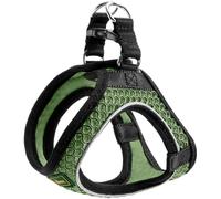 HUNTER Arnés para Perros Hilo Comfort, Color Verde Lima, arnés Easy Step-In para Perros pequeños y medianos con Malla Reflectante y Ligero y diseño Moderno, Talla XXS-XS