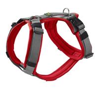 Hunter Arnés para Perros Maldon UP, Color: Rojo/Gris, Forro Suave y cómodo, Altamente Reflectante Gracias a 3M Scotchlite, Ajustable en 4 Posiciones, con asa Acolchada (de S-M), Tamaño: L