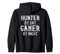 Hunter by Day Gamer by Night Top Hunting Gaming Deer Hunters Sudadera con Capucha