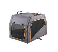 HUNTER Caja de Transporte para Perros con Marco de Aluminio, 91 x 61 x 58 cm, Antracita/Naranja