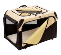 HUNTER Caja Plegable para Perros, Color: Beige, Plegable y fácil de Transportar, Estable Gracias a Las Varillas y estacas, Ventana de Malla para el Aire y el Contacto Visual, acogedora Esterilla