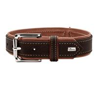 HUNTER Collar Canadiense Up Canadian UP, Color Negro/coñac, Piel Suave y Flexible, clásico, Respetuoso con el Pelo, sostenible, Fabricado en Alemania, Talla 50